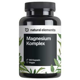 natural Magnesium Komplex – 5 hochwertige Verbindungen – 400mg elementares Magnesium pro Tagesdosis