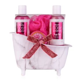 accentra Geschenkset Badeset Pflegeset Badewanne Kirsche Geschenkidee