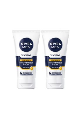 NIVEA MEN sensitive Gesichtspflege Creme Kamillen Sonnenschutz LSF15