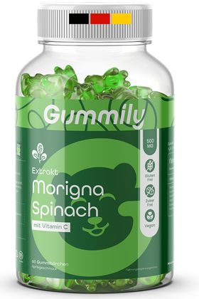 Gummily® Moringa Gummibärchen mit Spinat Extrakt - Moringa oleifera