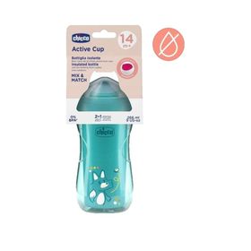CHICCO Thermobecher, 266 ml, Türkis, BPA-frei, ab 14 Monaten