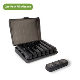 Frohbach 7-Tage-Tablettenbox 3-Fächer, Schwarz