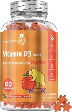 maxmedix Vitamin D3 Kinder Gummibärchen 1000 IE