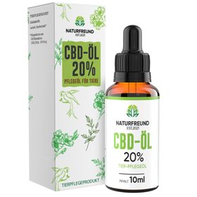 NATURFREUND® Premium CBD Öl 20% für Hunde & Katzen Hanföl