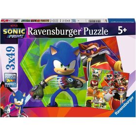 Kinderpuzzle Die Abenteuer von Sonic (3x 49 Teile)