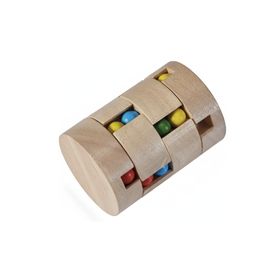 EUROtops Knobelzylinder aus Holz - Denkspiel für Senioren mit 20 Kugeln - Gedächtnistraining