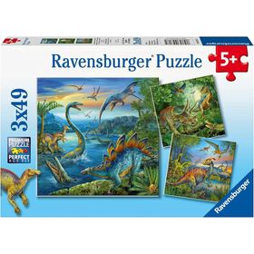 Ravensburger Ravensburger 09317 Puzzle Faszination Dinosaurier 3 x 49 Teile