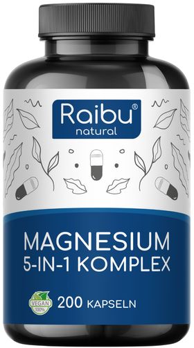 Magnesium-Komplex hochdosiert - 450 mg Magnesium pro Tag RAIBU