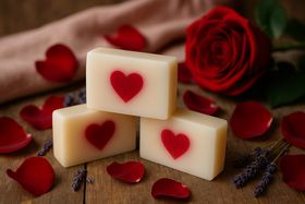 Handgemachte Glycerin Seife mit Ziegenmilch Love