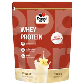 Doppelherz WHEY PROTEIN Vanille – Proteinpulver auf Molkenbasis in bewährter Doppelherz-Qualität