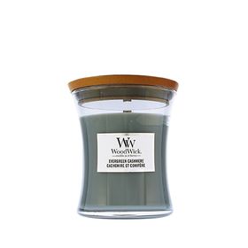 WoodWick Evergreen Cashmere vonná sví?ka s d?ev?ným knotem