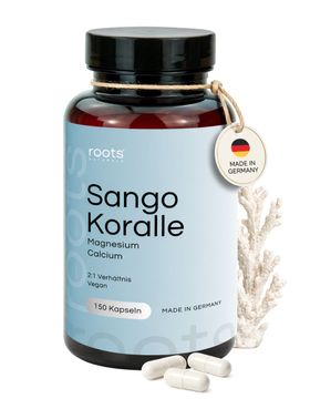 Sango Meereskoralle Kapseln (Sango Koralle Calcium + Magnesium) von roots NATURALS®