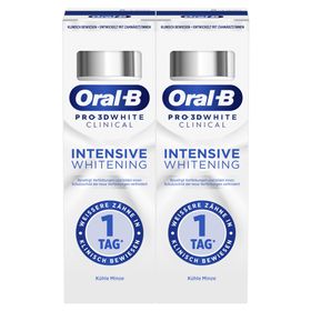 Oral-B Pro 3D White Clinical Intensive Whitening Zahnpasta, Kühle Minze, 2x75ml