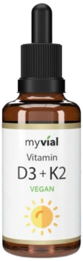 myvial® Vitamin D3 + K2 Komplex Tropfen - vegan - 1.000 I.E. hochdosiert
