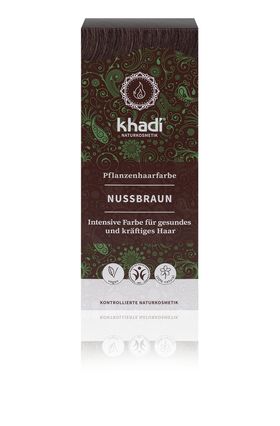 khadi Natural Cosmetics Pflanzenhaarfarbe Nussbraun 100 g