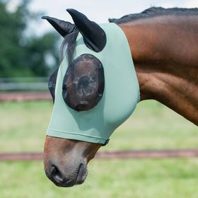 Fliegenmaske TWIN FIT FLEXI Pony olive