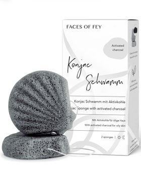 FACES OF FEY Konjac Sponge - Aktivkohle