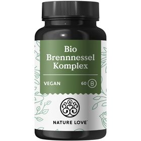 NATURE LOVE® Bio Brennnessel Komplex - 800mg - mit Löwenzahn und Birkenblatt - 60 Kapseln