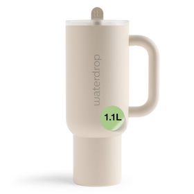 waterdrop® Explorer Thermobecher – 1,1 L Edelstahl – mit Trinkhalm, auslaufsicher & 12 h kühl