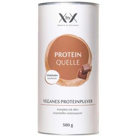 XbyX® Protein Quelle Schokolade - veganes 3K Proteinpulver für Frauen ab 40 - Zuckerfrei