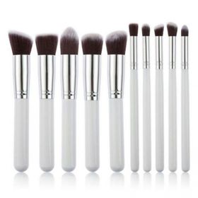 UNIQ technique Pro 10 Teile Make up pinsel set White/Silver