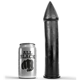 All Black - Langer Dildo mit schmaler Spitze für Stimulation