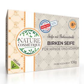 Nature Cosmetique - Birken Seife mit echtem Birkenextrakt - BIO