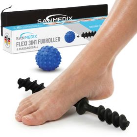 Sanmedix® Faszienrolle Fuß 3in1 Fußmassageroller & Massageball