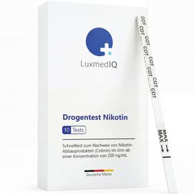 LuxmedIQ Cotinin Drogentest - Nikotin Urin Drogenschnelltest - Cutoff 200 ng/mL