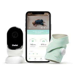 Owlet Monitor Duo: Smart Sock & Camera, mint/white
