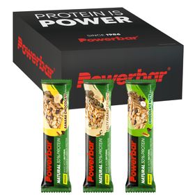 POWERBAR Riegel Natural Protein Multiflavour Box Chocolate Nuts Banana