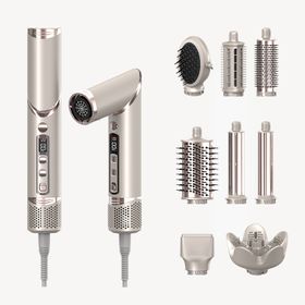 COOL-i Airstyler 8 in 1, 1400W Heißluftbürste mit Diffusor & Lockenaufsatz, 4 Temperaturen, 3 Stufen