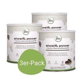 for you Eiweiß Power Cookies & Cream Dreierpack