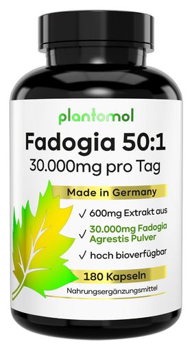 plantomol® Fadogia Agrestis Extrakt Kapseln 50:1 - mit Koffein, Vitamin C aus Hagebutte & Zink