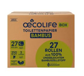 oecolife Toilettenpapier Box Bambus