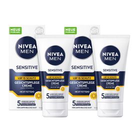 NIVEA MEN sensitive Gesichtspflege Creme Kamillen Sonnenschutz LSF15