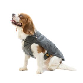 Fashion Dog Hundemantel mit Kunstpelz-Futter - Grau - 95 cm