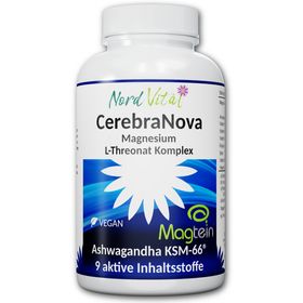 Nord Vital CerebraNova - 2000mg Magtein Magnesium L-Threonat, 600 mg Ashwagandha & Vitamin B Komplex