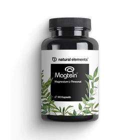 natural elements Magnesium L-Threonate (Magtein®) – 2.083mg Mag L-Threonat/Tagesdosis – 90 Kapseln
