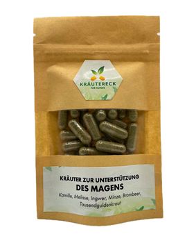 Kräutereck Kräuterkapseln Hund – Akut Unterstützung des Magens