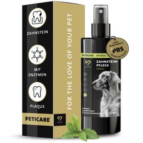 Peticare Zahnsteinpflege Spray für Hunde – Maulpflege Spray für frischen Atem und gepflegte Zähne