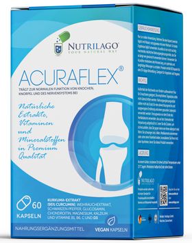 Nutrilago® ACURAFLEX Kapseln - Nahrungsergänzung für Gelenke, Knorpel und MEHR BEWEGLICHKEIT