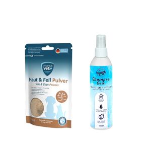 Bellfor Sparset gegen Schuppen beim Hund mit Shiimun Skin und Hundeshampoo Care