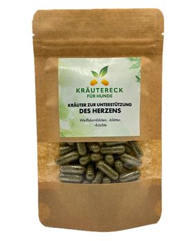 Kräutereck Kräuterkapseln Hund – Herz | mit Weißdorn für ein starkes Herz