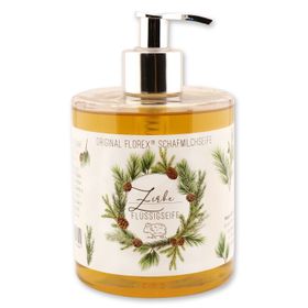 Flüssigseife Zirbe im Spender Lanolin biologische Schafmilch