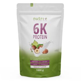 nutri+ 6K Eiweißpulver 1kg - Protein Shake ohne Whey