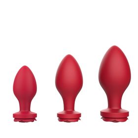 RO PLUG SET - 3er Set Rose Analplugs
