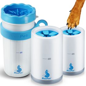 BluePet Pfotenreiniger Hund, Hundepfotenreiniger, Reiniger Hundepfoten + Handtuch, Pfoten waschen