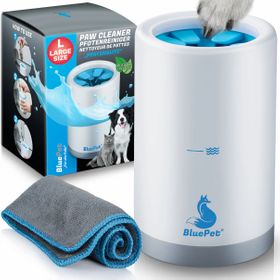 BluePet Pfotenreiniger für Hunde mit Mikrofaser Tuch – in 3 Größen (S/M/L)