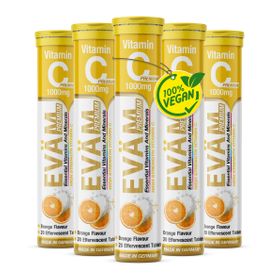 EVÄM Vitamin C 1000 Hochdosiert Brausetabletten - 5er Pack